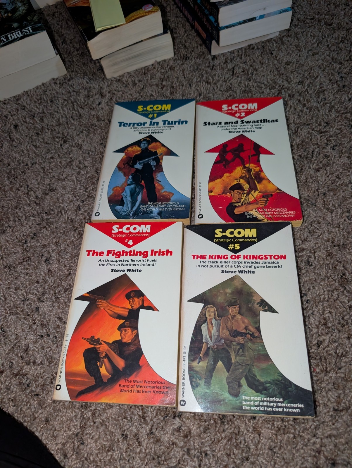 Steve White S-COM Strategic Commandos #1 #2 #4 #5 Paperback Book Lot