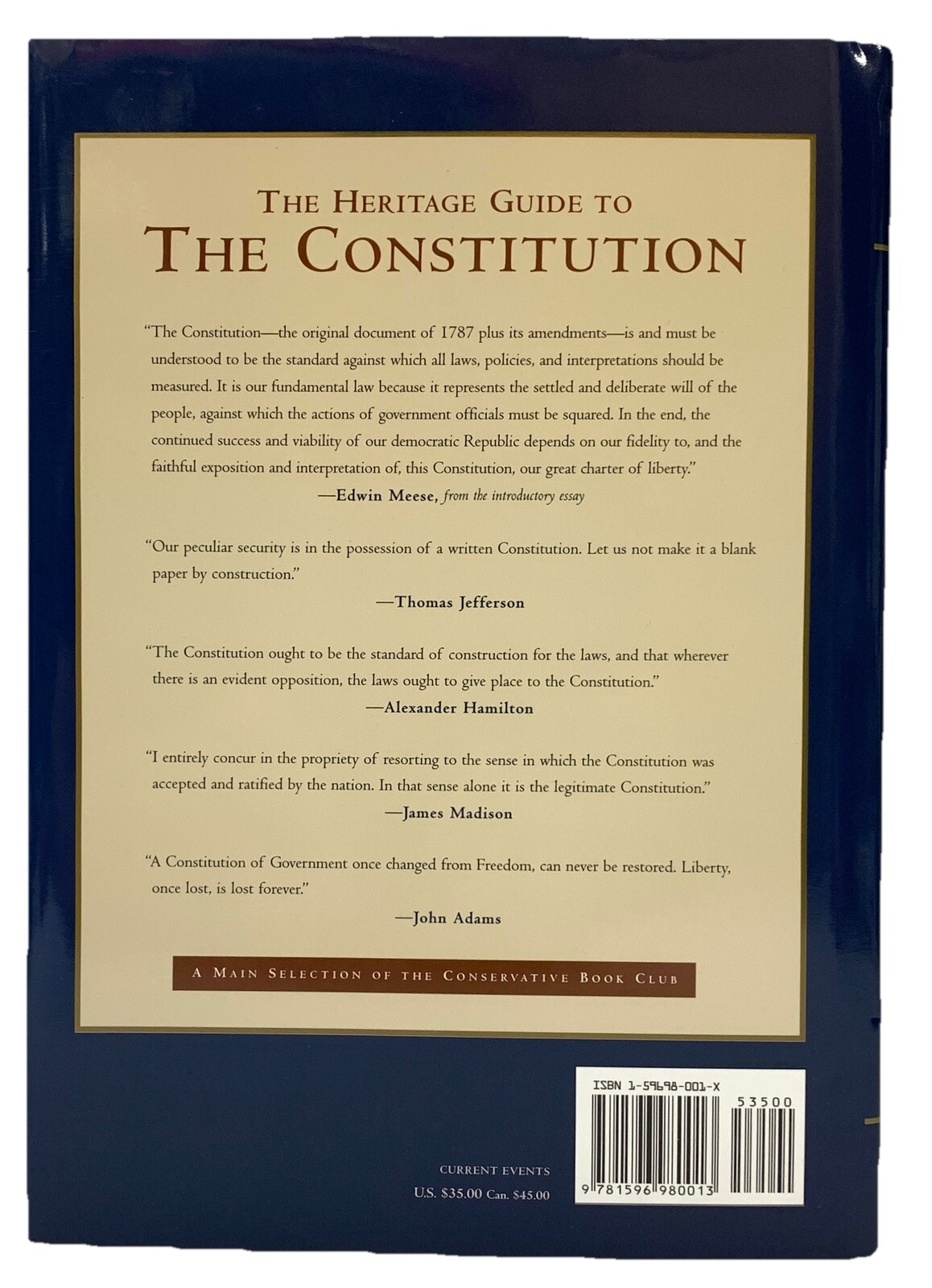 Heritage Guide to the Constitution Forte, Spalding 2005 Heritage Foundation