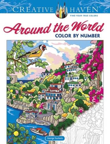 Creative Haven Around the World Color by Number (Creative Haven Coloring – GOOD