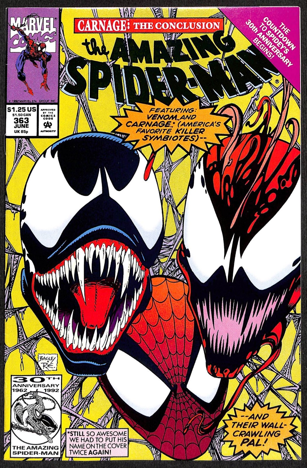 Amazing Spider-Man #363 3rd App Carnage VFN+