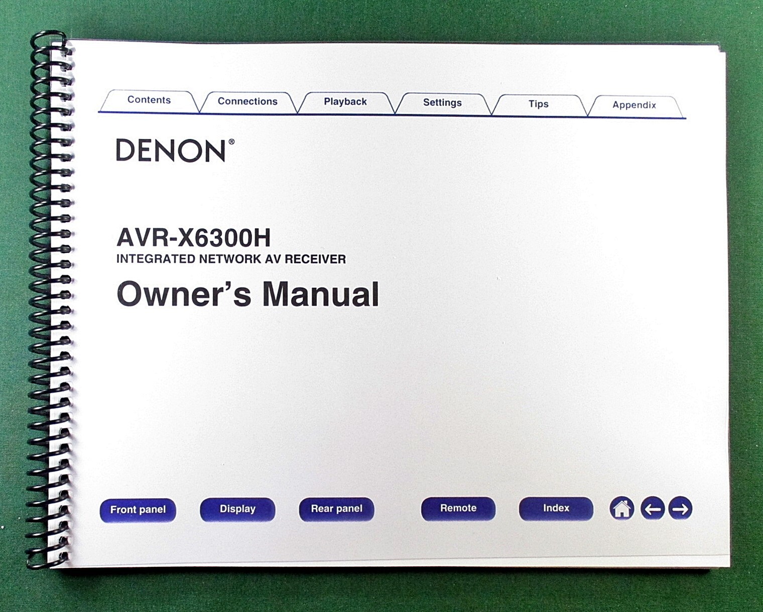 Denon AVR-X6300H Instruction Manual: Full Color 341 Pages & Protective Covers!