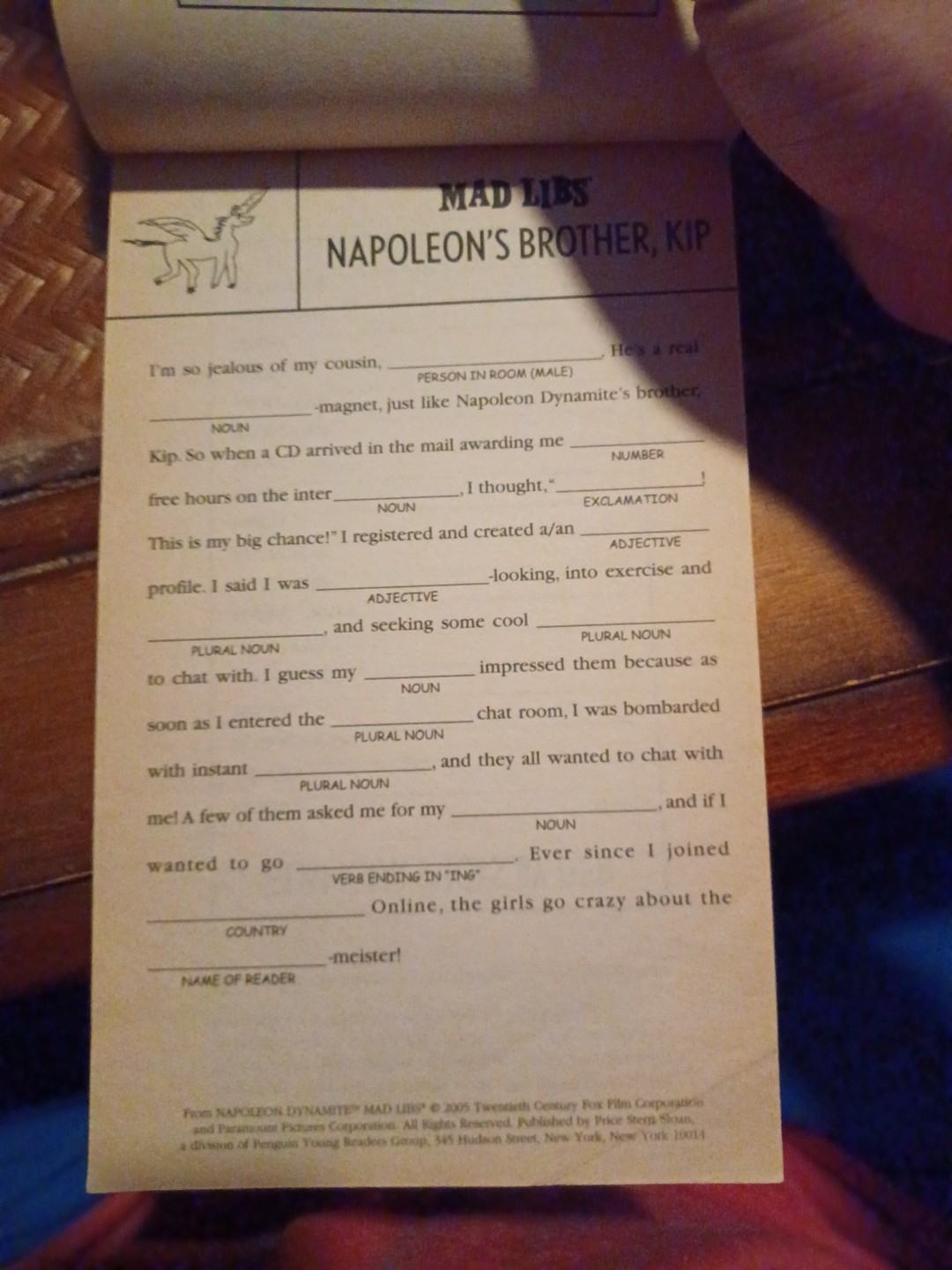 Mad Libs Ser.: Napoleon Dynamite by Leonard Stern and Roger Price (2005, Novelty