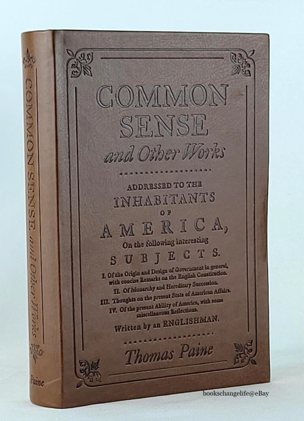 COMMON SENSE AND OTHER WORKS Thomas Paine Faux Leather Flexibound Classic *New*