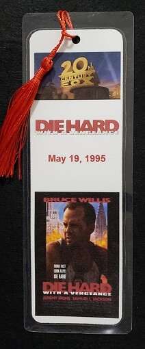 Action Movies Bookmark – Hand Made – Choose Movie (A – M) – 5 ml thick – 8″ x 3″