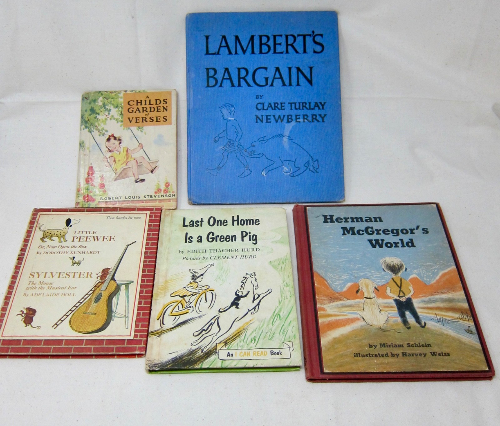 LOT of 5 VINTAGE COLLECTIBLE CHILDREN’S PICTURE BOOKS 1939 – 1959