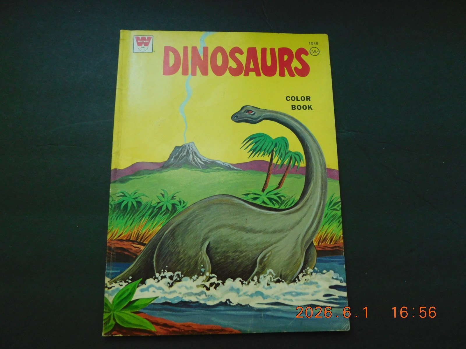 1974 Whitman Publishing “Dinosaurs: Color Book” children’s coloring book
