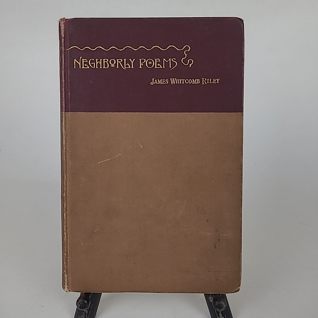 Neghborly Poems by James Whitcomb Riley 1881 Antique Hardcover Illustrated
