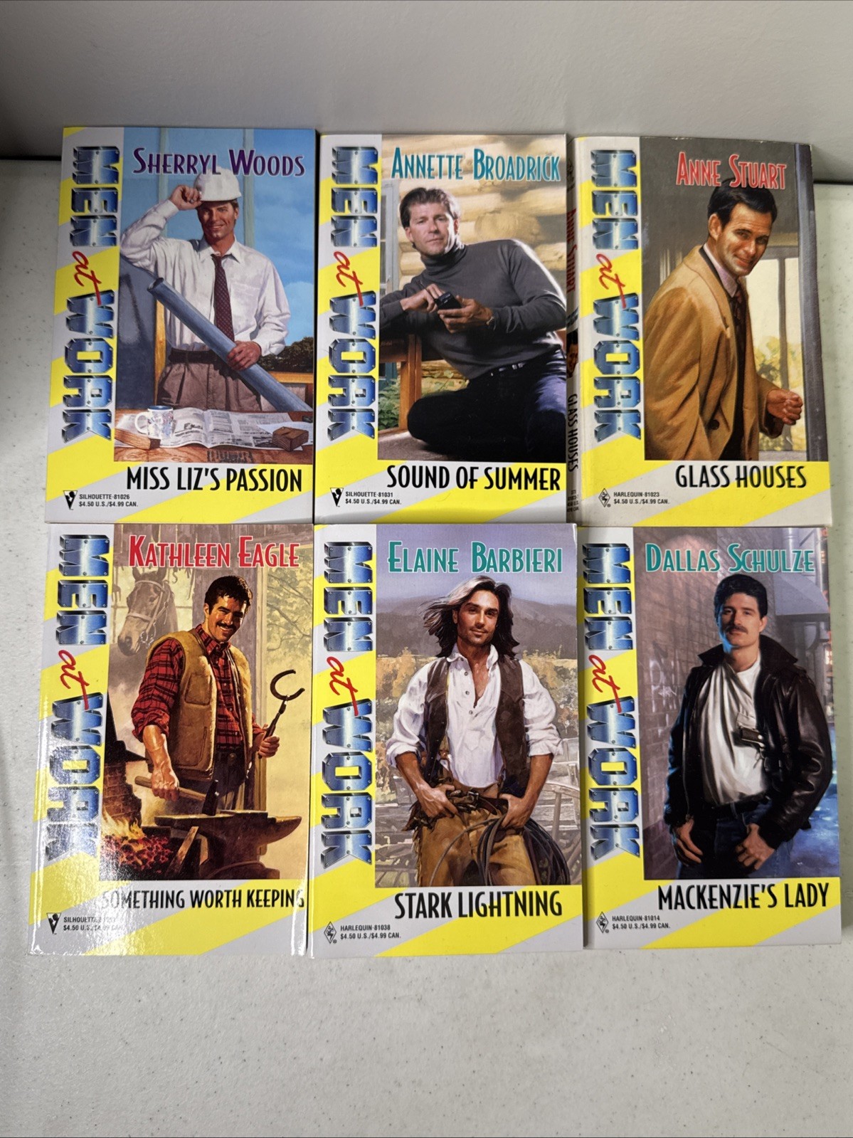 Men At work Series Paperback Romance Lot Of 6