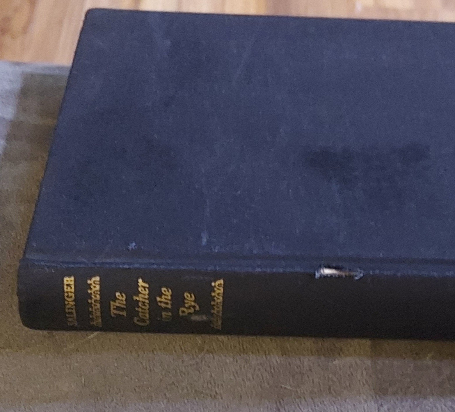 Vintage hardcover edition of The Catcher in the Rye by J.D. Salinger.