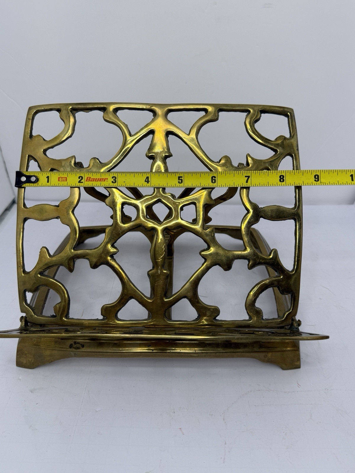 Vintage Solid Brass Adjustable Book Stand Holder Taiwan
