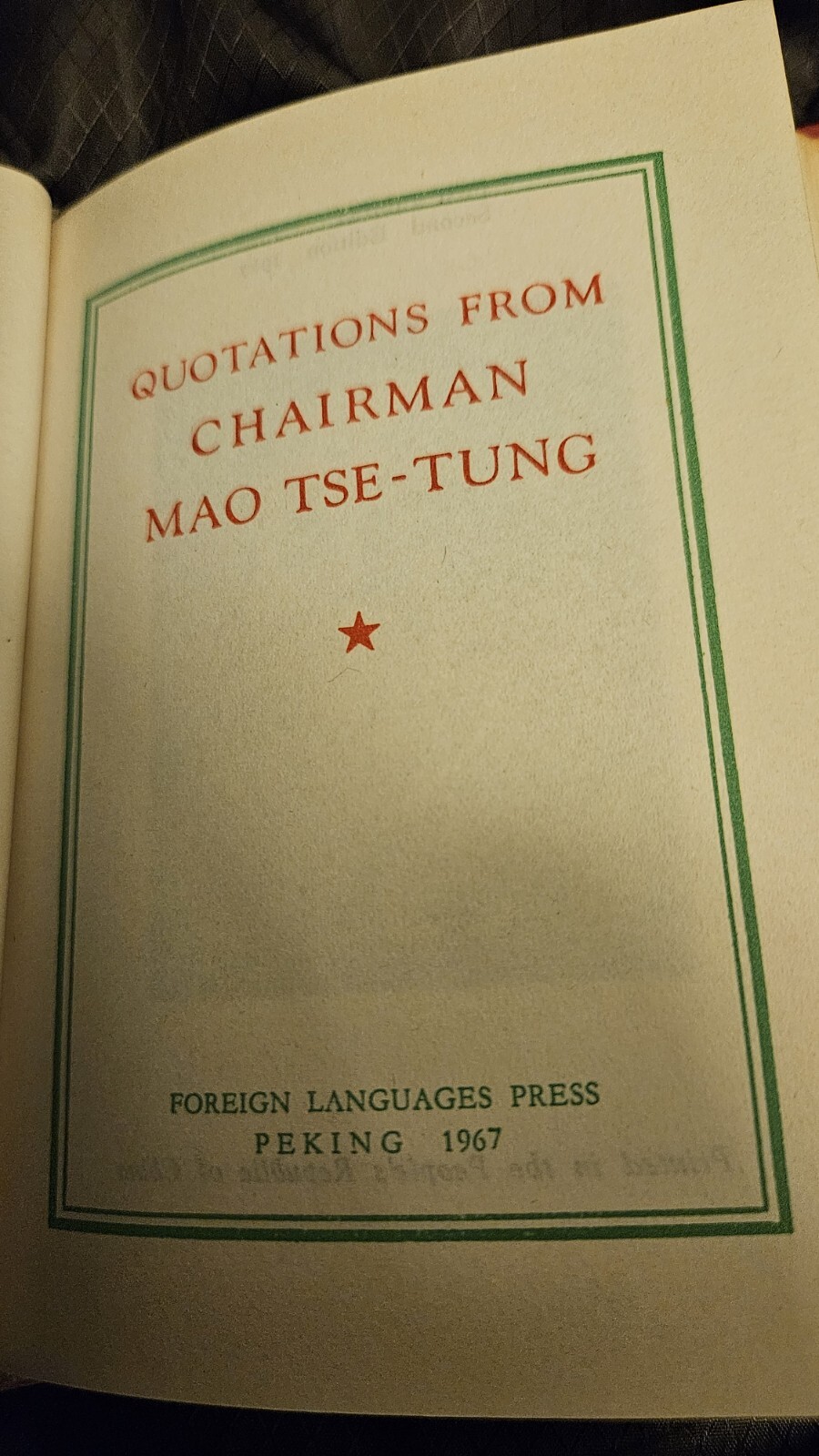 3 BOOKS: QUOTATIONS FROM CHAIRMAN MAO+FIVE ARTICLES BY MAO+MAO ON PEOPLE’S WAR