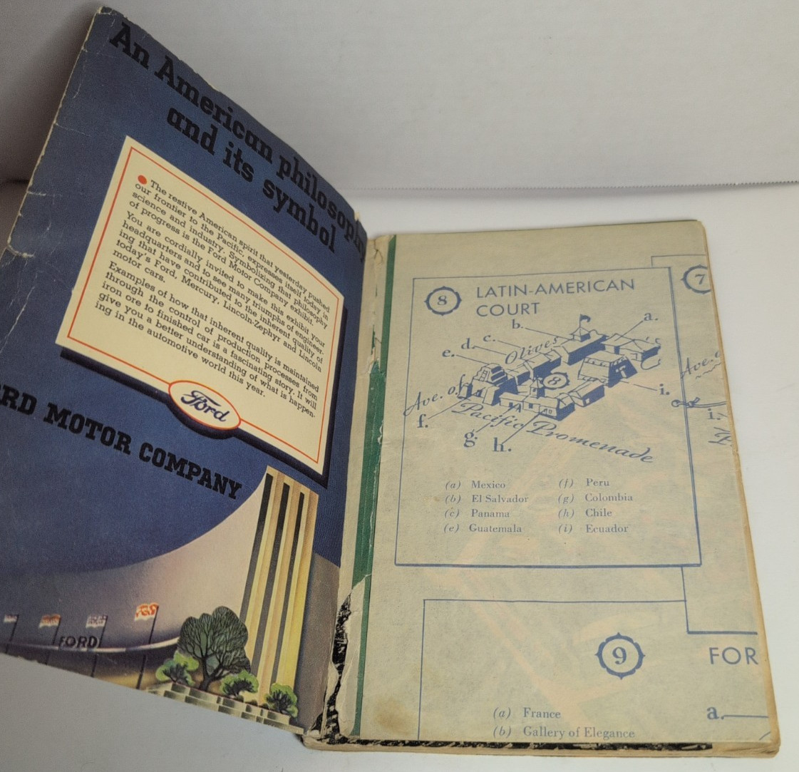 VINTAGE 1939 OFFICIAL GUIDE GOLDEN GATE INTERNATIONAL EXPOSITION BOOK & MAP