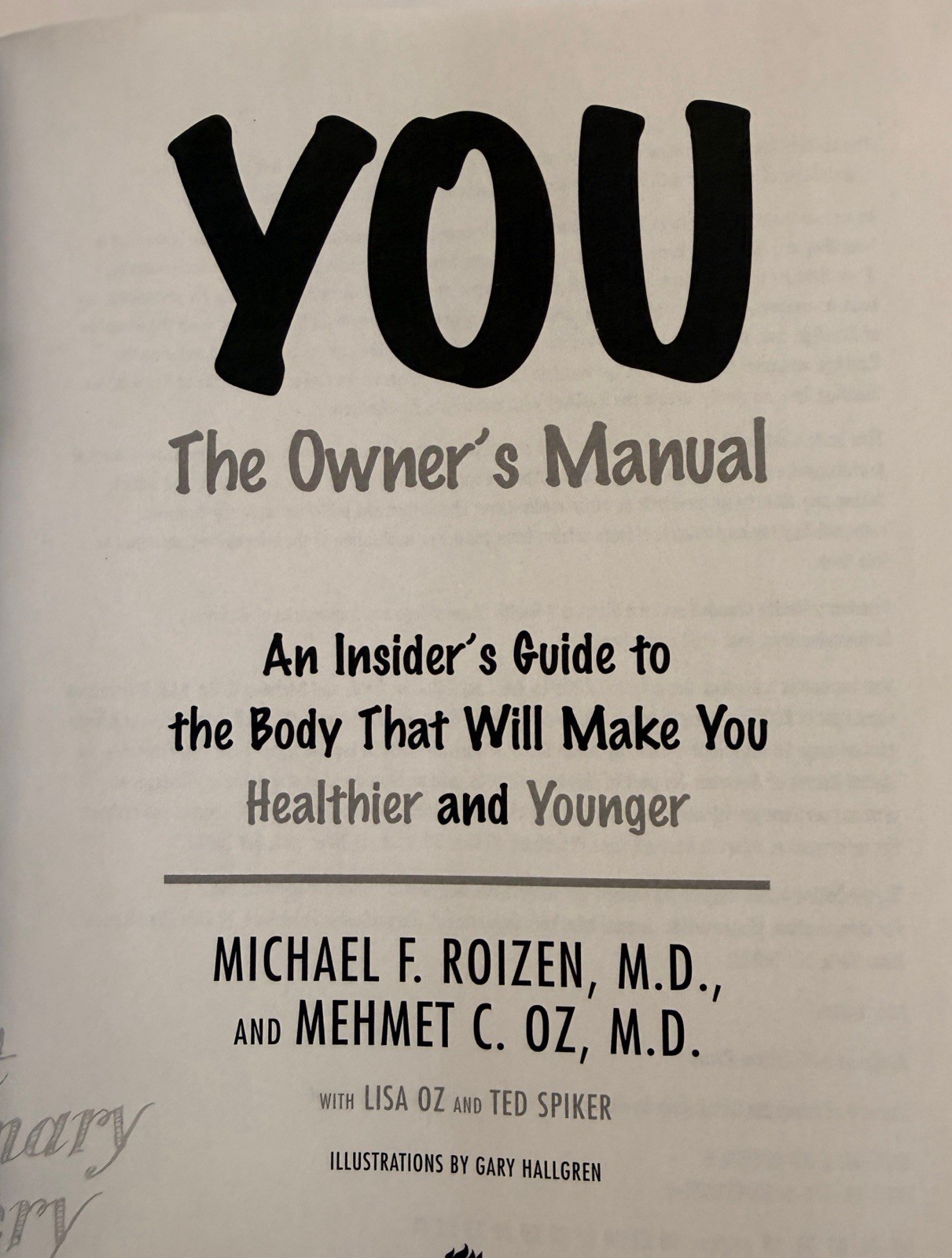 Lot of 4. “You “ Books : Dr .OZ Dr. Roizen , Staying Young, Diet, Owners Manual