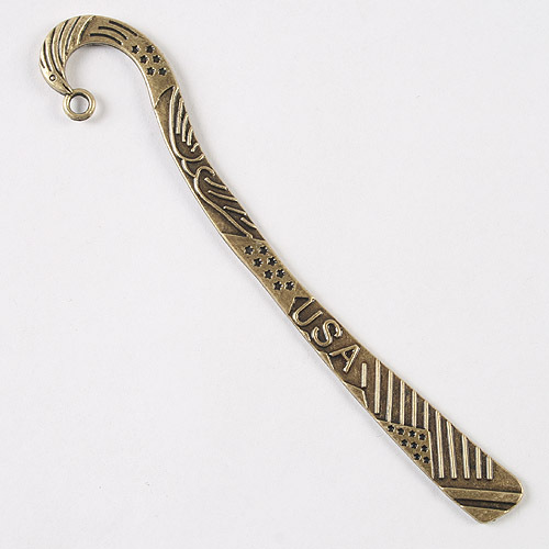2pcs bronze tone “USA” bookmarks 122x11mm h3554