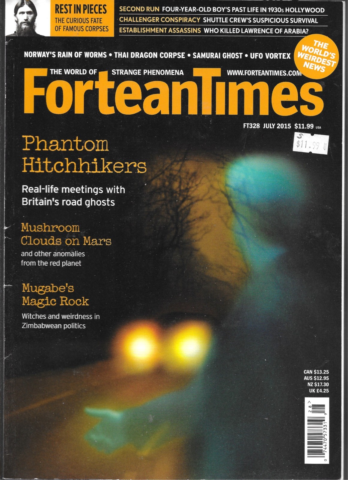 FORTEAN TIMES MAGAZINE #328 JULY 2015 (GD+) LOTS MORE IN MY EBAY STORE!