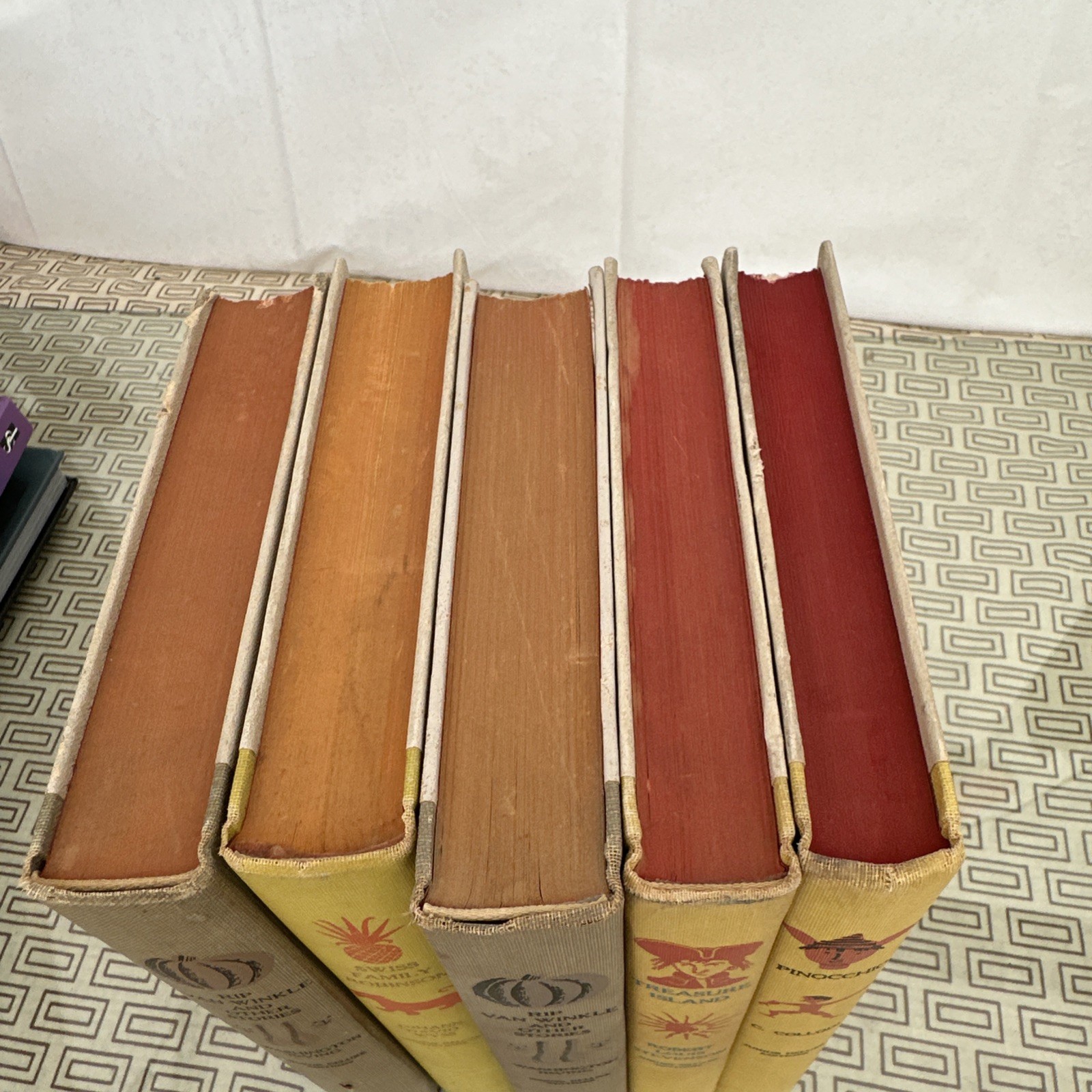 Vintage MCM 1950’s Lot of 4 Junior Deluxe Edition Hardback Books, Colorful
