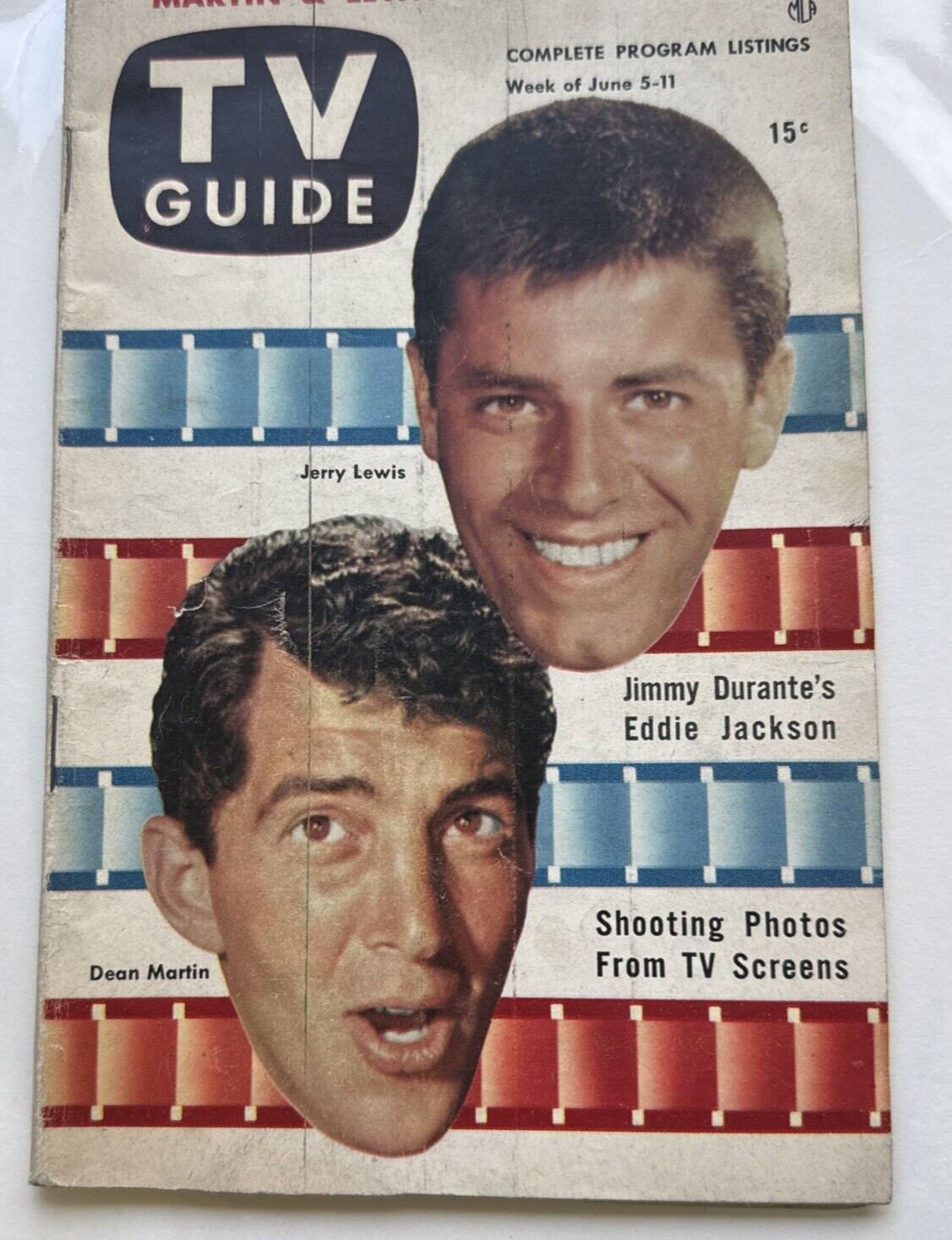 1953 Rare National & Regional TV GUIDE W/ Dean Martin-Jerry Lewis New York
