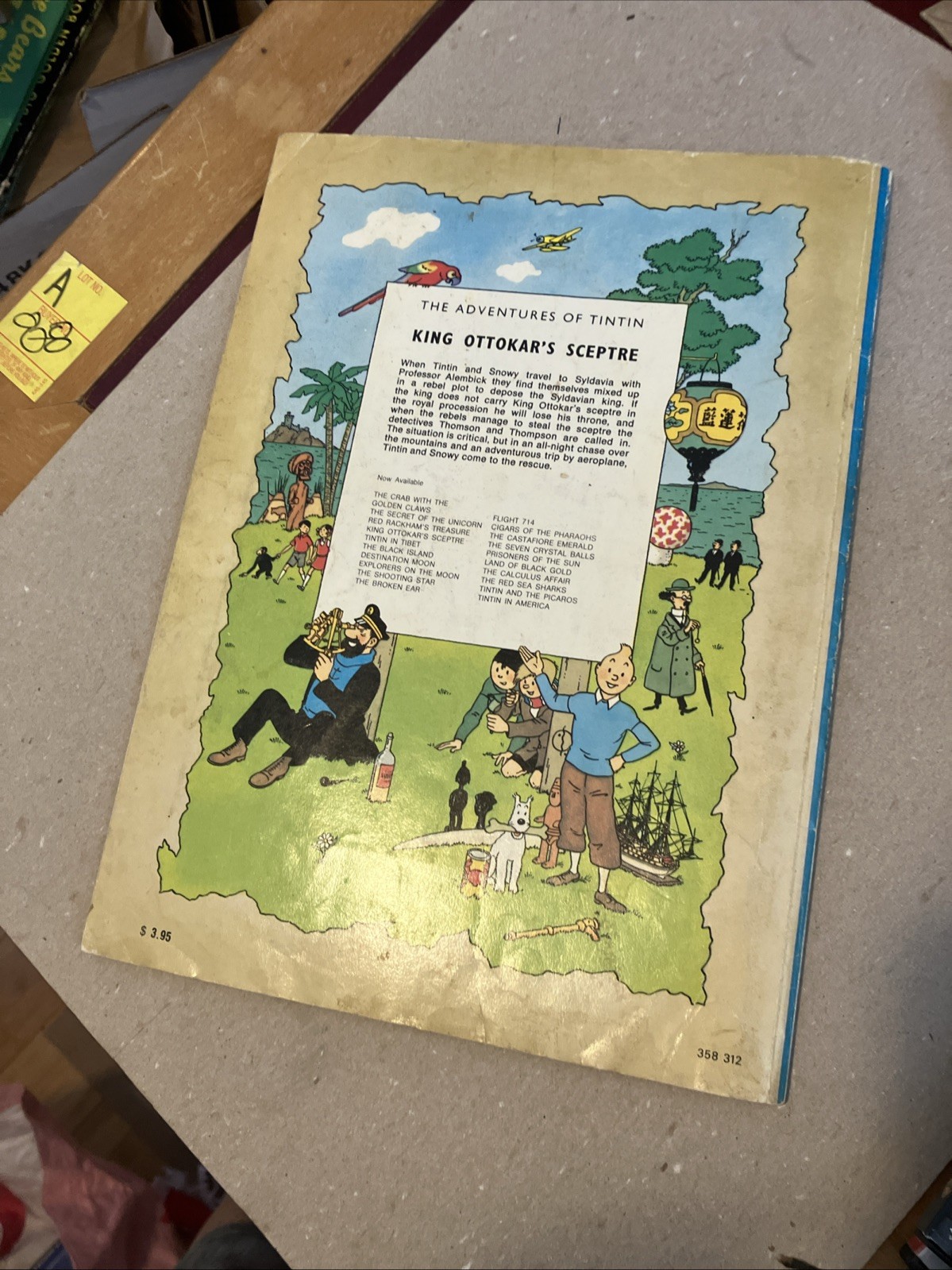 Vintage Herge Adventures of Tintin lot of 11 “AS-IS” Worn Used paperback comic