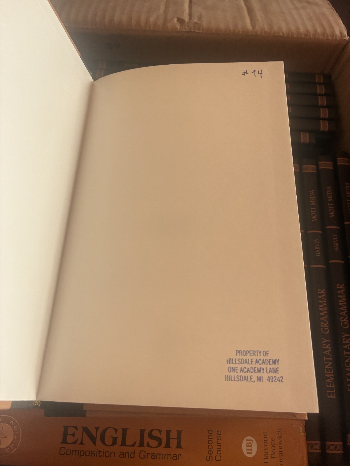 Harvey’s Language Course Ser.: Elementary Grammar and Composition by Thos W….