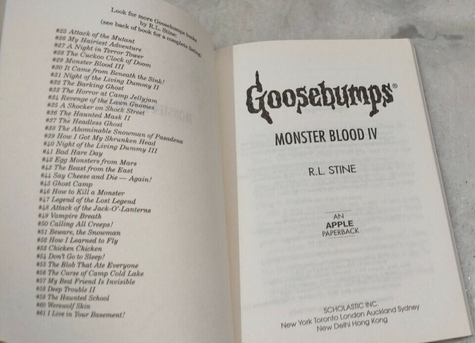 Monster Blood IV by R. L. Stine (1997, Paperback English) Free Ship