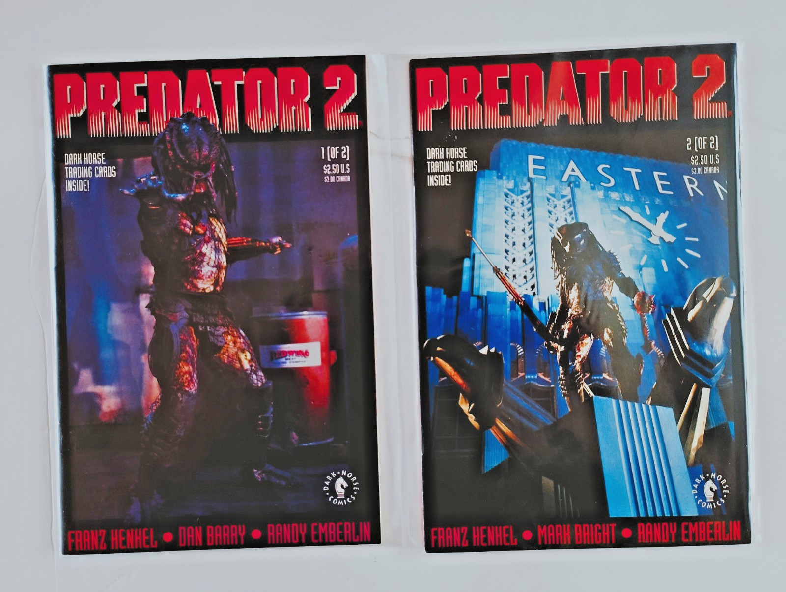 DARK HORSE COMICS PREDATOR 2 MOVIE COMIC SERIES ISSUES 1 & 2 (FULL SET) – MINT