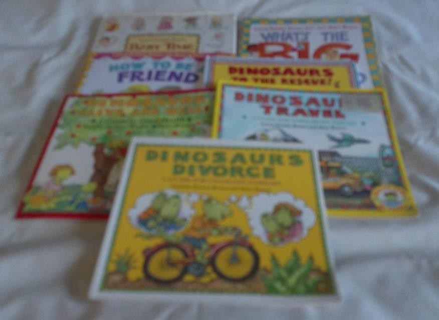 Set of 7 Laurie Krasny Brown picture books- Dinosaurs+