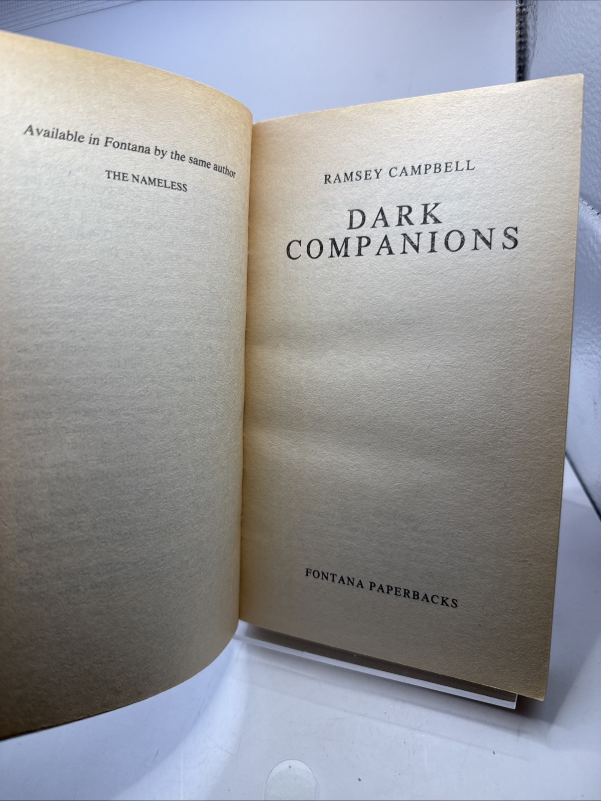 Dark Companions By Ramsey Campbell Vintage Fontana Horror 1982 1st Edition Pr