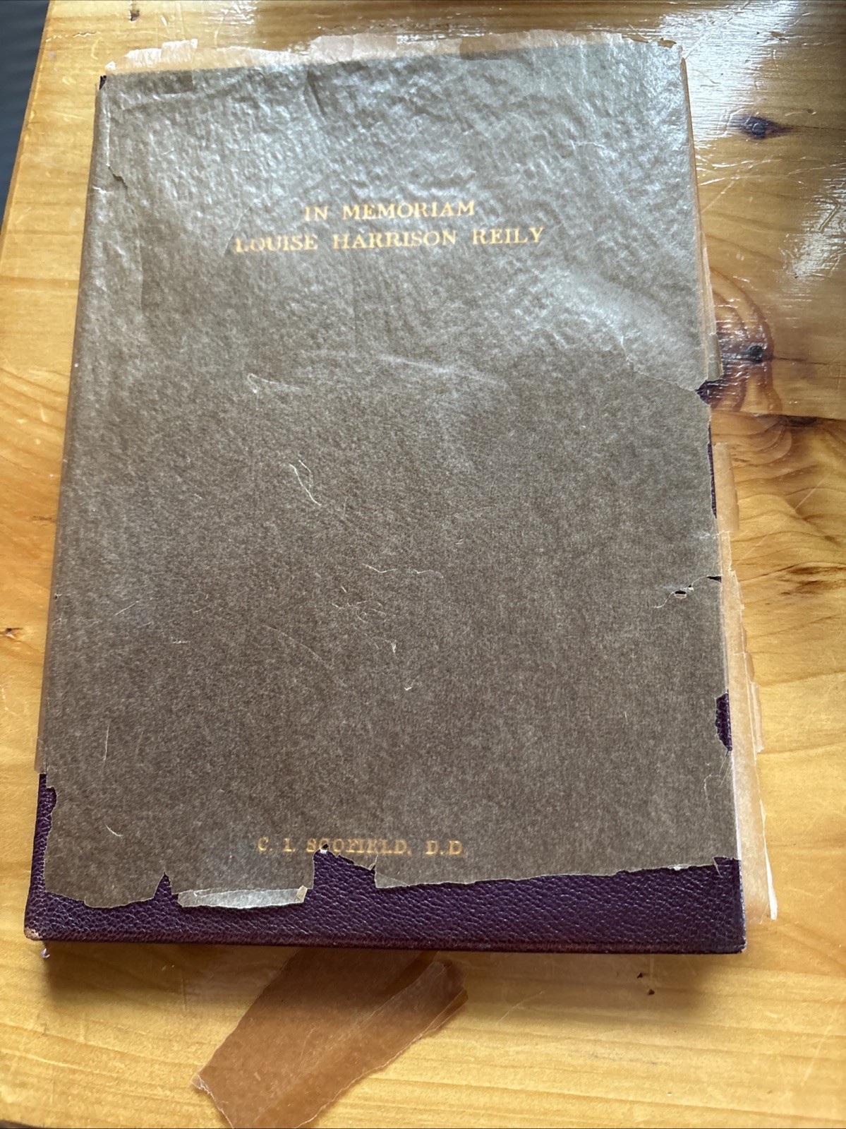 In Memoriam Louise Harrison Reily 1915 Privately Printed C I Scofield Tribute