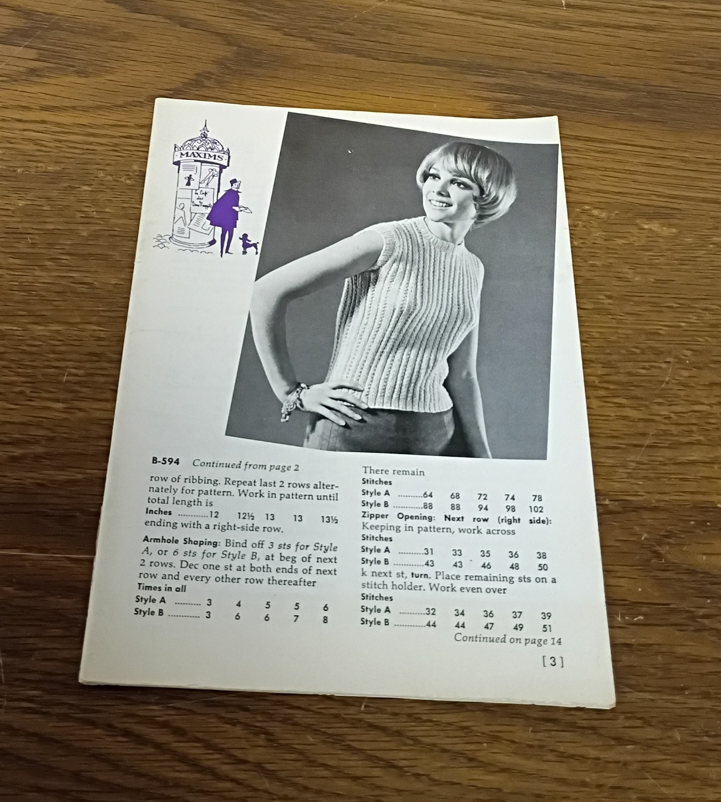 Vtg 1966 Coats & Clark Book #172 Style Show Pattern Booklet – No Front Cover