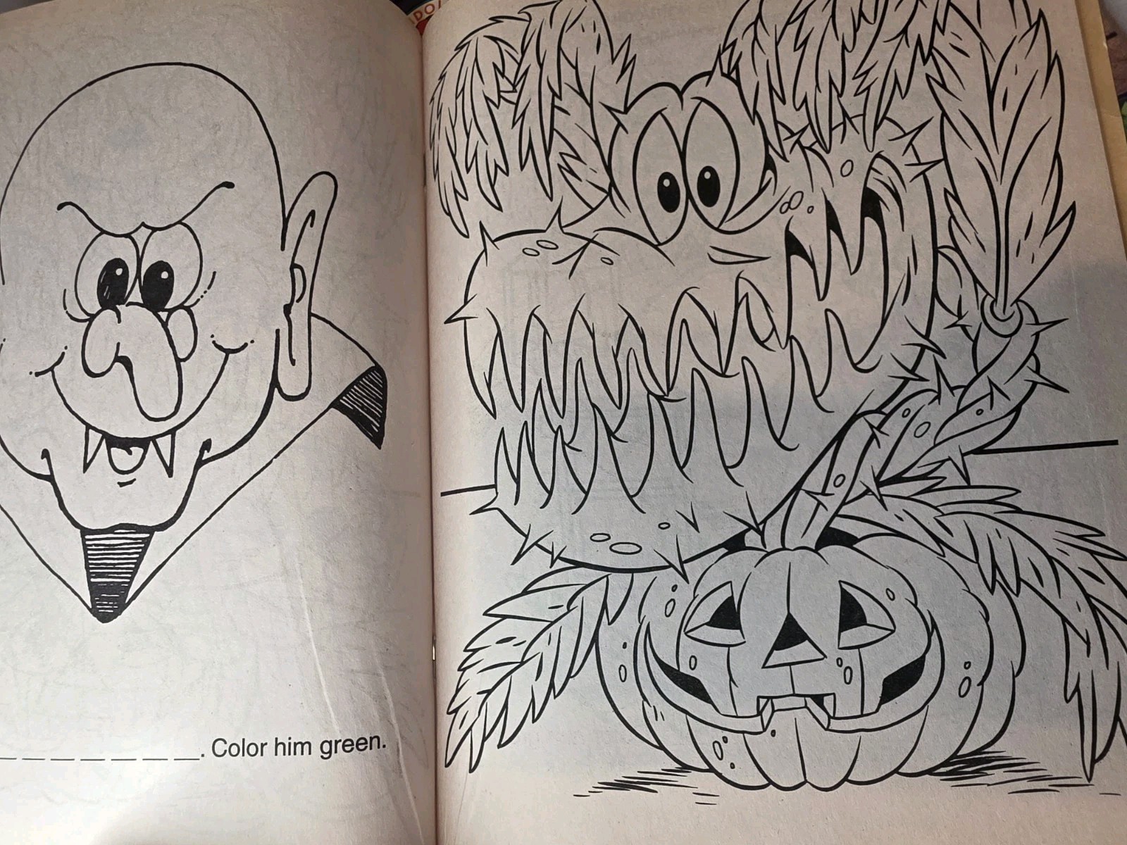 Vintage 1996 Landoll Halloween Coloring Book UNUSED & Mask On Back Activity Kids