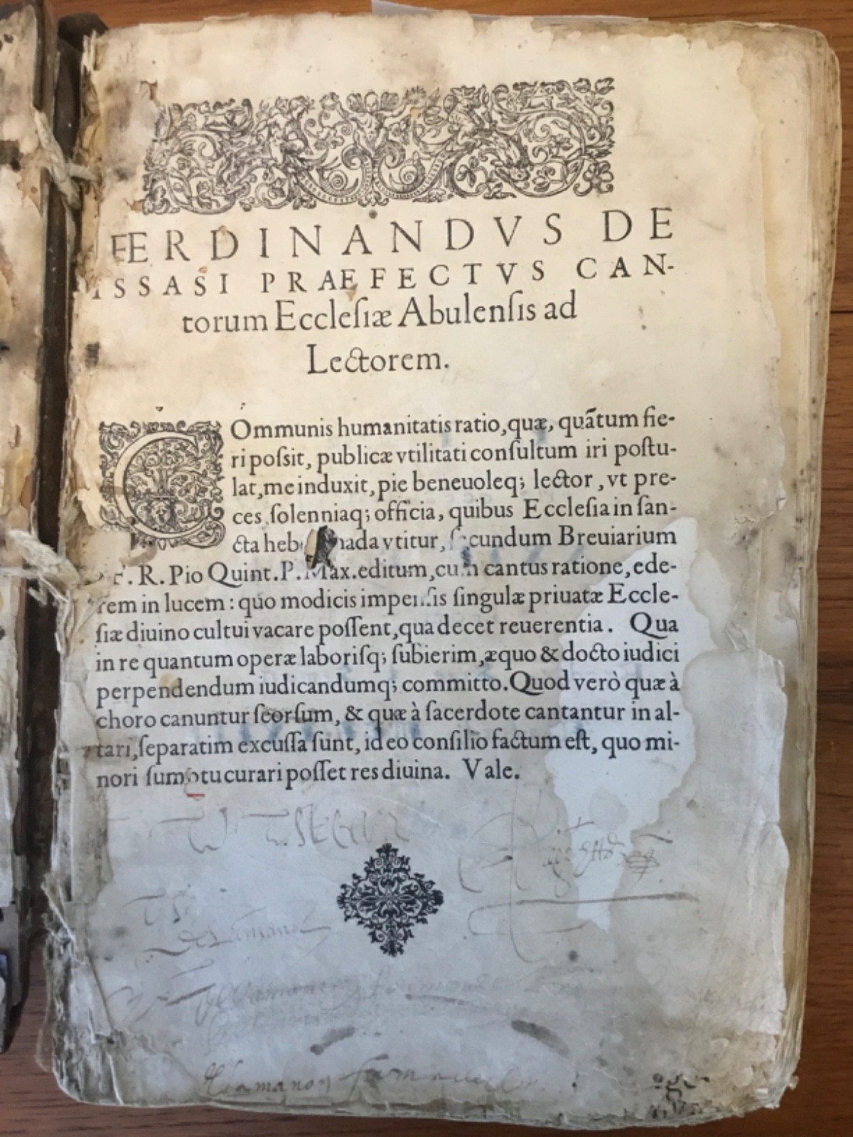 Printed 16th c. ANTIPHONAL – POPE PIUS V – 406 PAGES – CA 1570