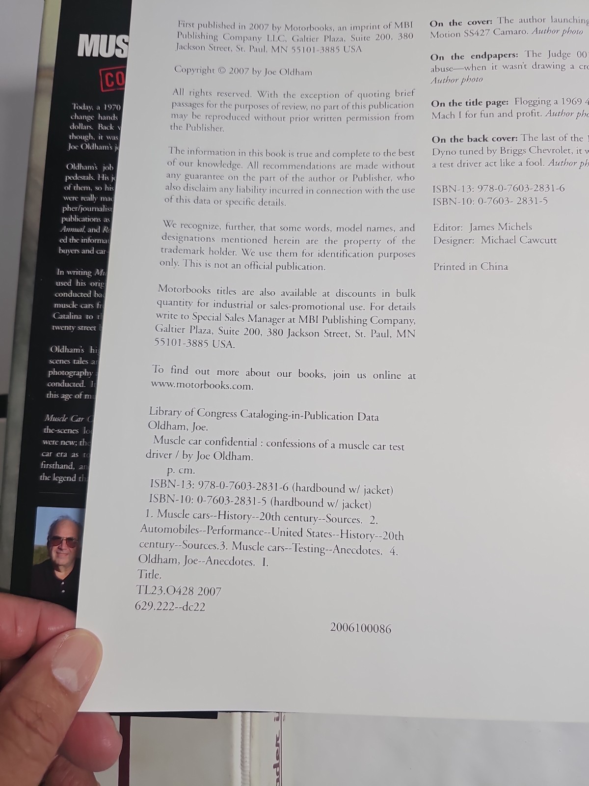 Muscle Car Confidential: Confessions of a Muscle Car Test Driver by Joe Oldham