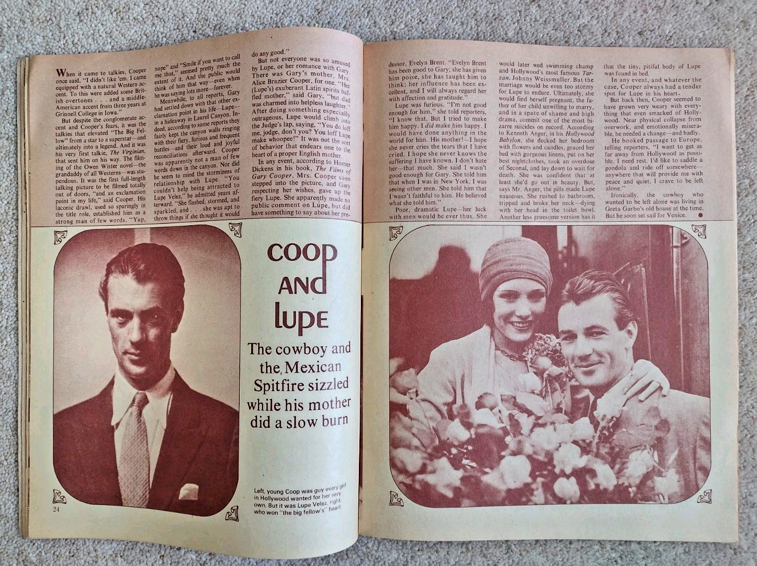 Gary Cooper Series Greats #6 (Barven, US, 1972) career retrospective 68pp