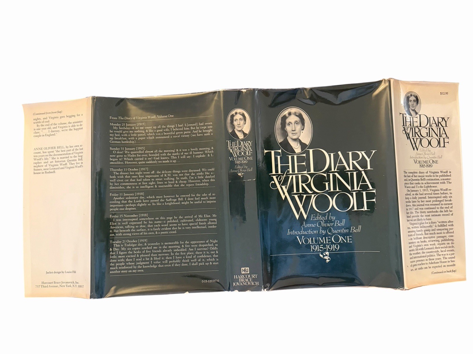 NF Virginia Woolf Diary Complete 5 Volume Set 1st American Editions HCDJ 1977