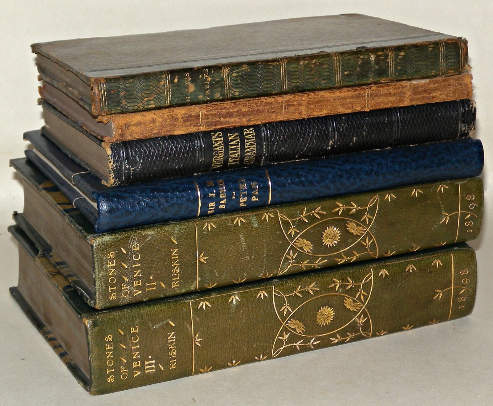 6 x Books – Antique Book Bundle, Various Titles, Collectable, Stones Of Venice