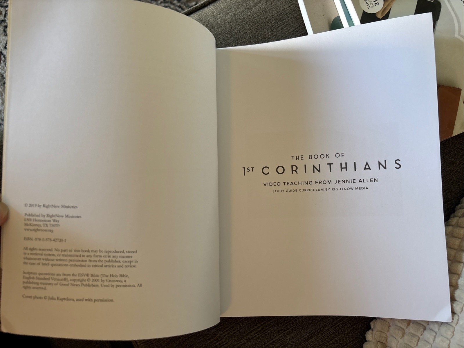 Book of 1st Corinthians Bible Study Guide Right Now Media Jennie Allen NEW