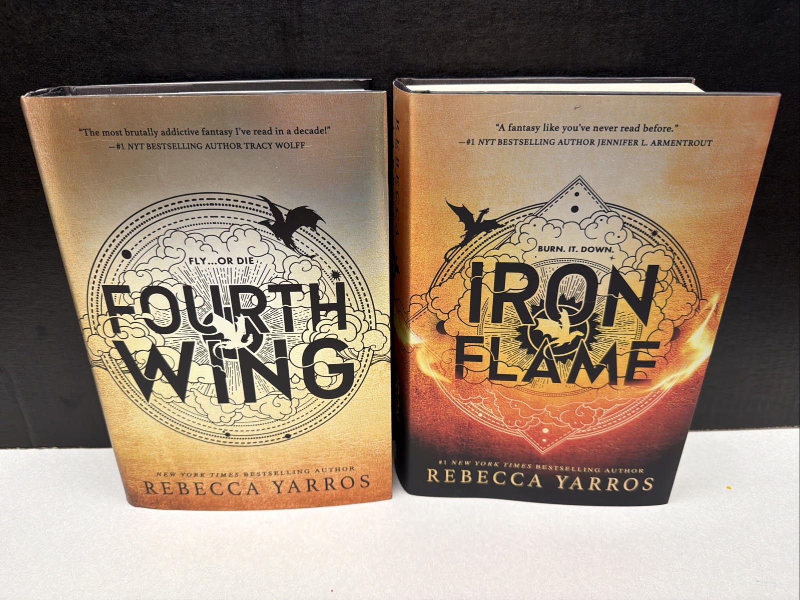 Rebecca Yarros Book Lot- Fourth Wing, Iron Flame HC/DJ