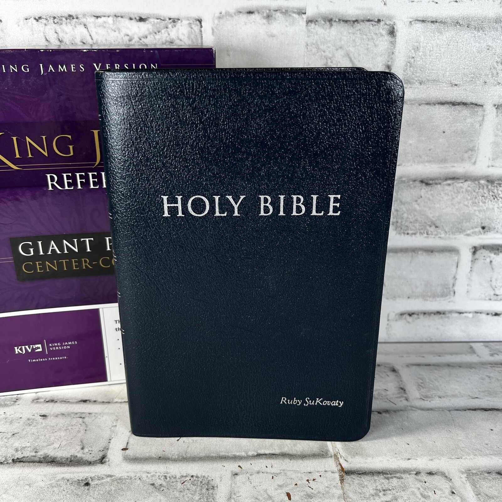 King James Reference Bible: Center-Column Reference (Navy Bonded Leather)