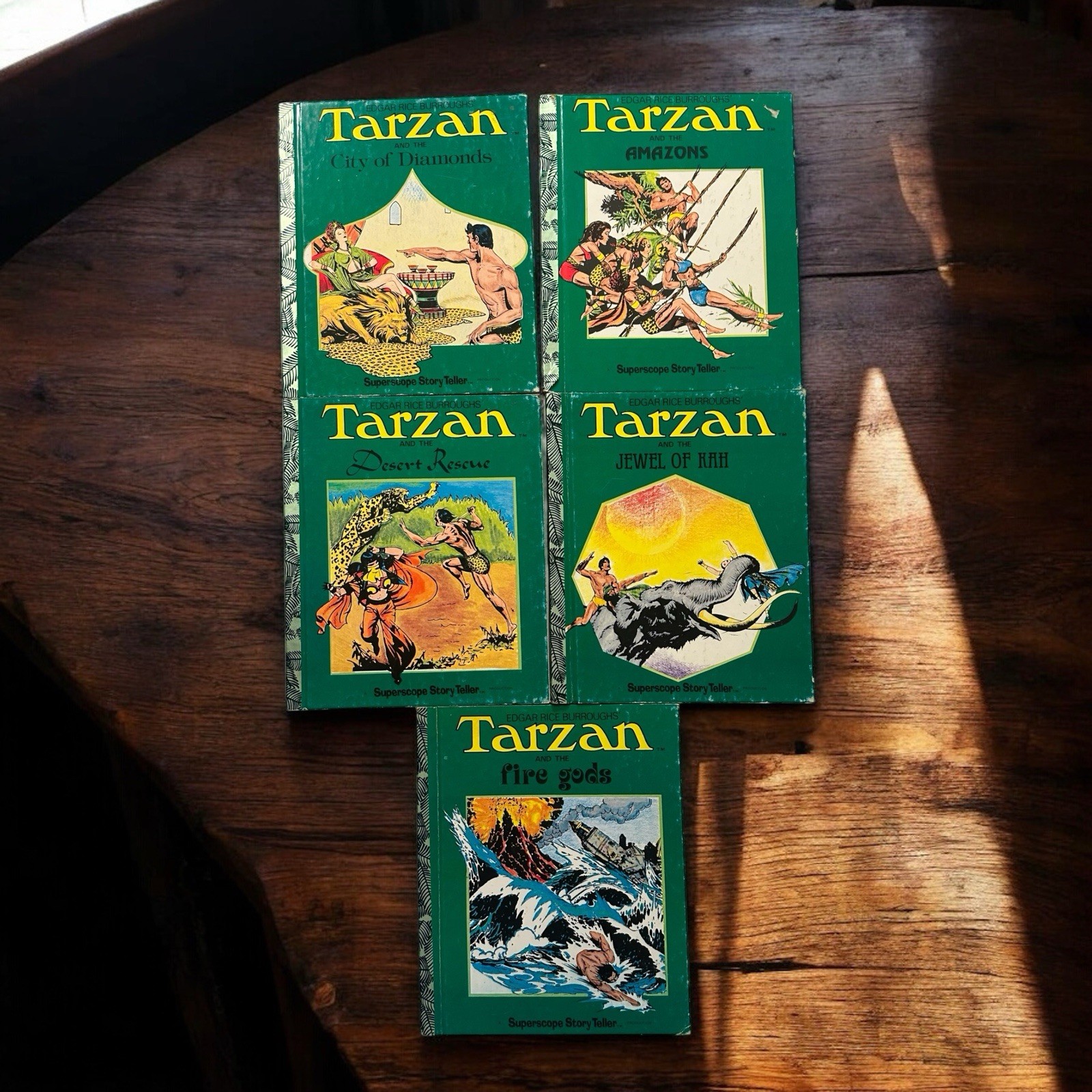 Tarzan Lot of 5 Edgar Rice Burroughs Superscope StoryTeller 1977 VTG Illustrated