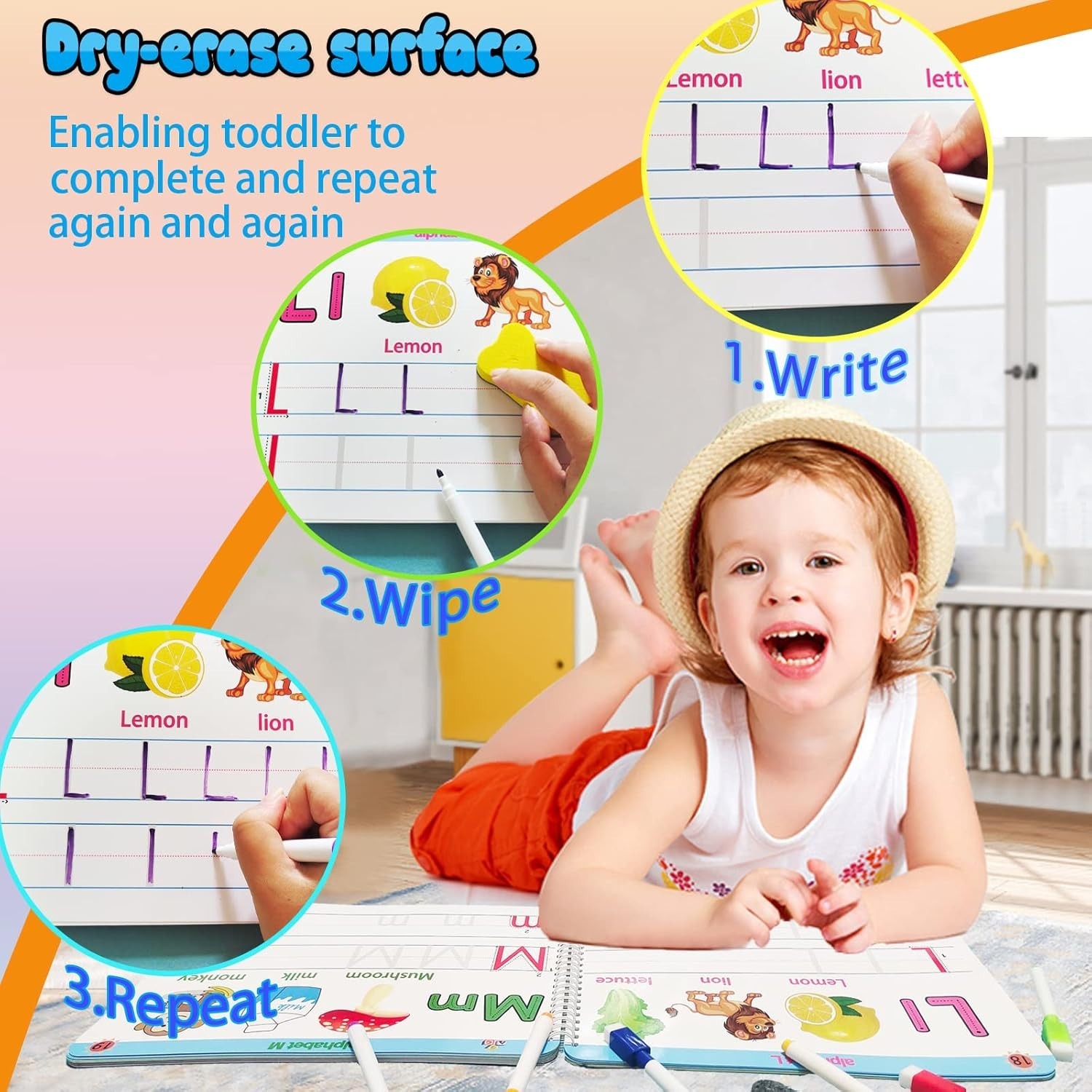 Multi-Theme Tracing Workbook for Preschoolers – Fun Learning with Erasable Pages