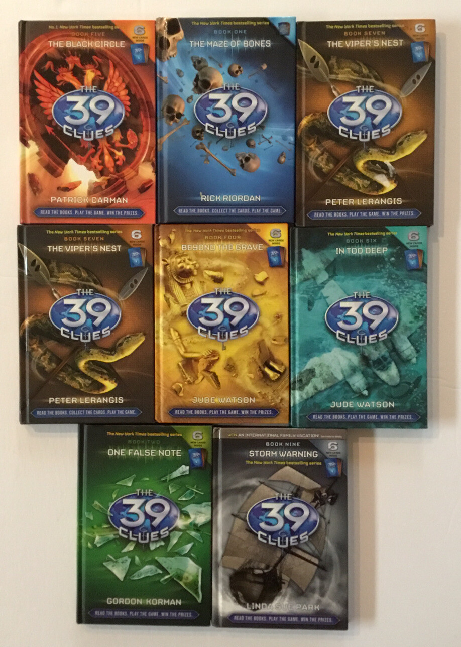 The 39 Clues HC Books W/Cards By Gordon Korman Lot Of 8