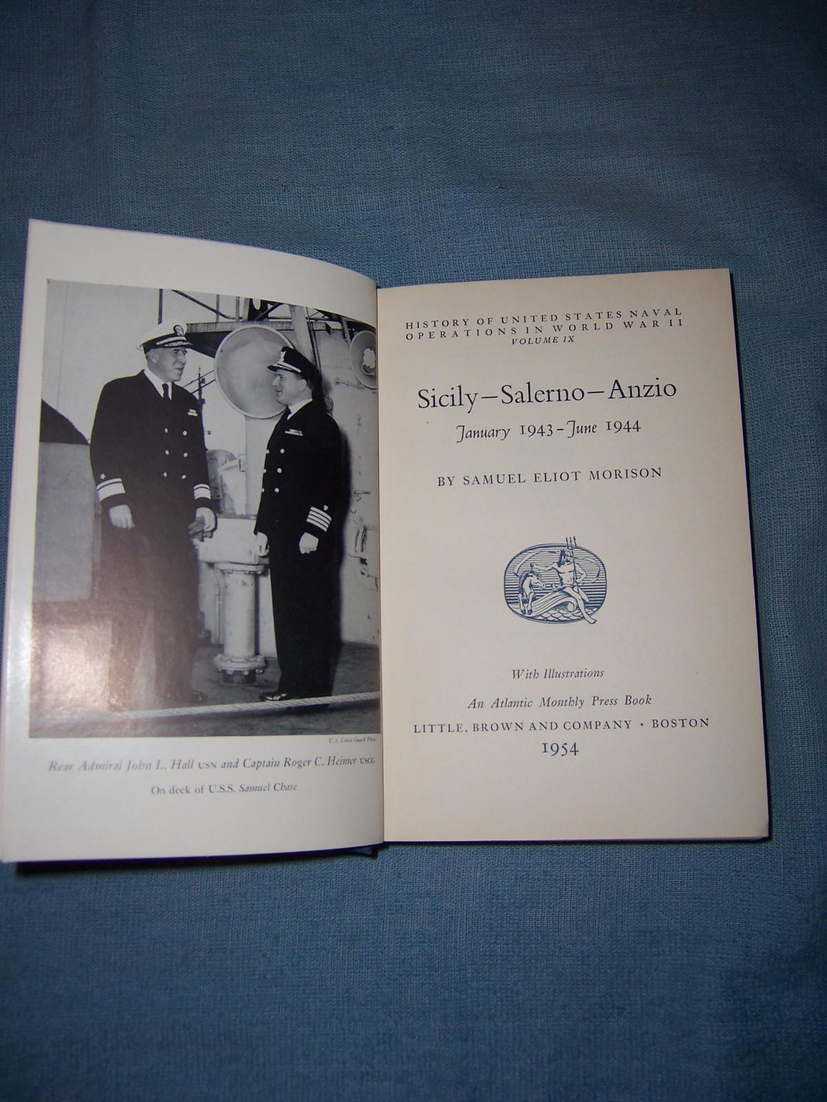 SICILY-SALERNO-ANZIO by S. E. Morison/1st Ed/HCDJ/Military/War/WWII 1939-45