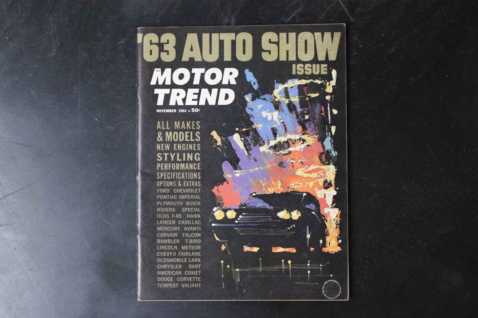 Motor Trend Magazine ’63 Auto Show November 1962 Vintage Cars Automotive