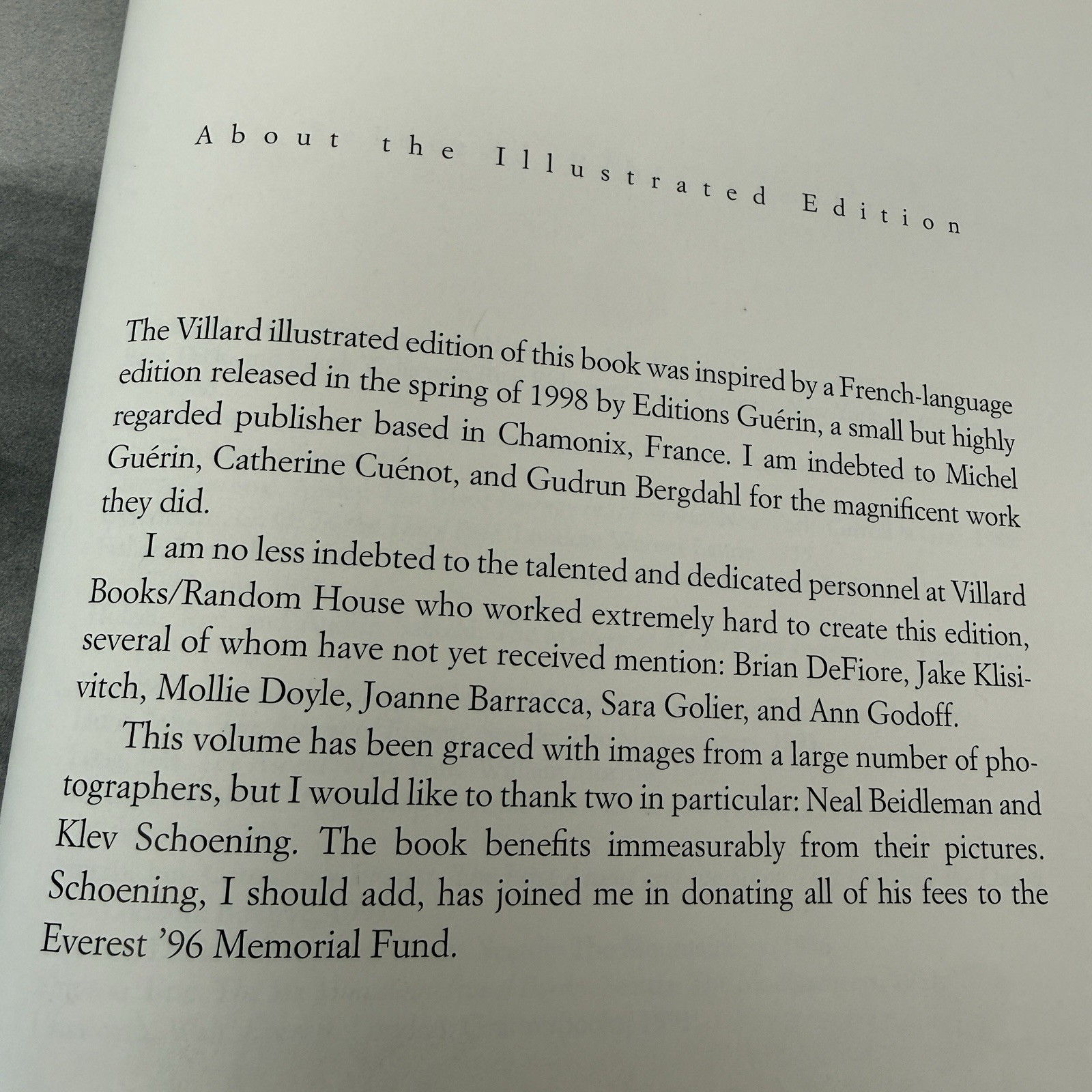 Into Thin Air Illustrated Edition SIGNED 1998 Edition John Krakauer Hardcover