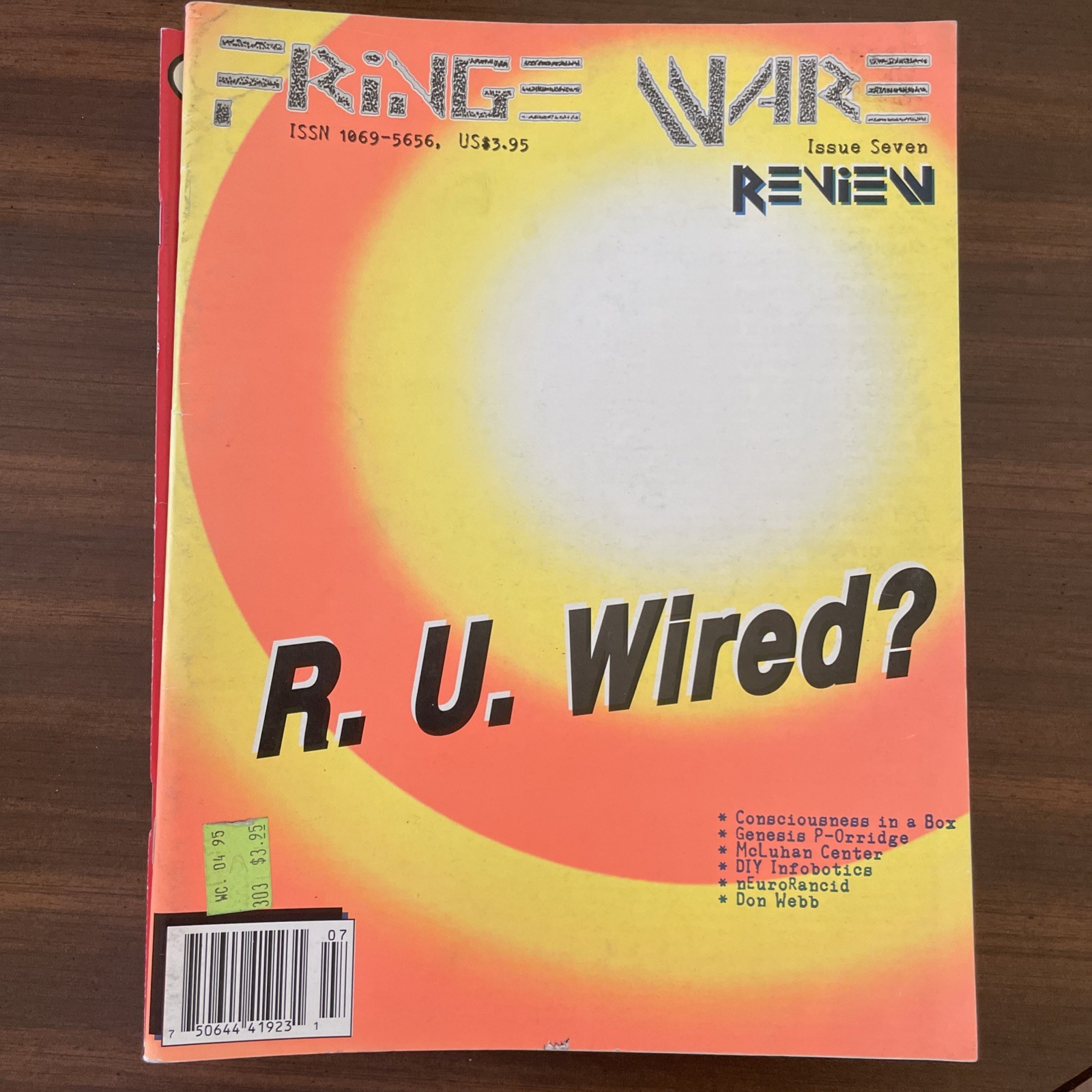 FRINGE WARE REVIEW #7 1996 WIRED ISSUE Mcluhan Xerox Genesis P-Orridge VG