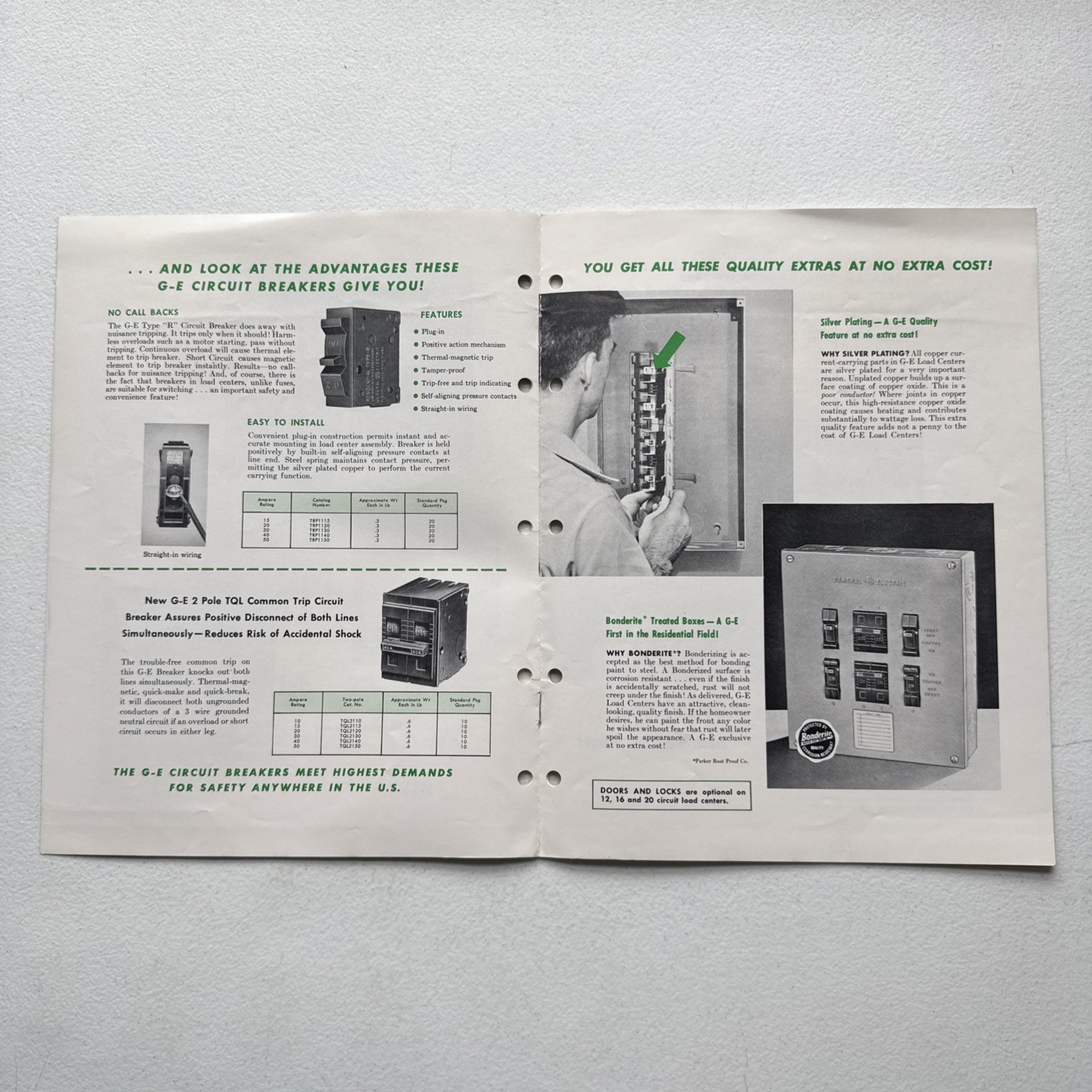 General Electric 1955 New G-E Load Center Line Sales Brochure
