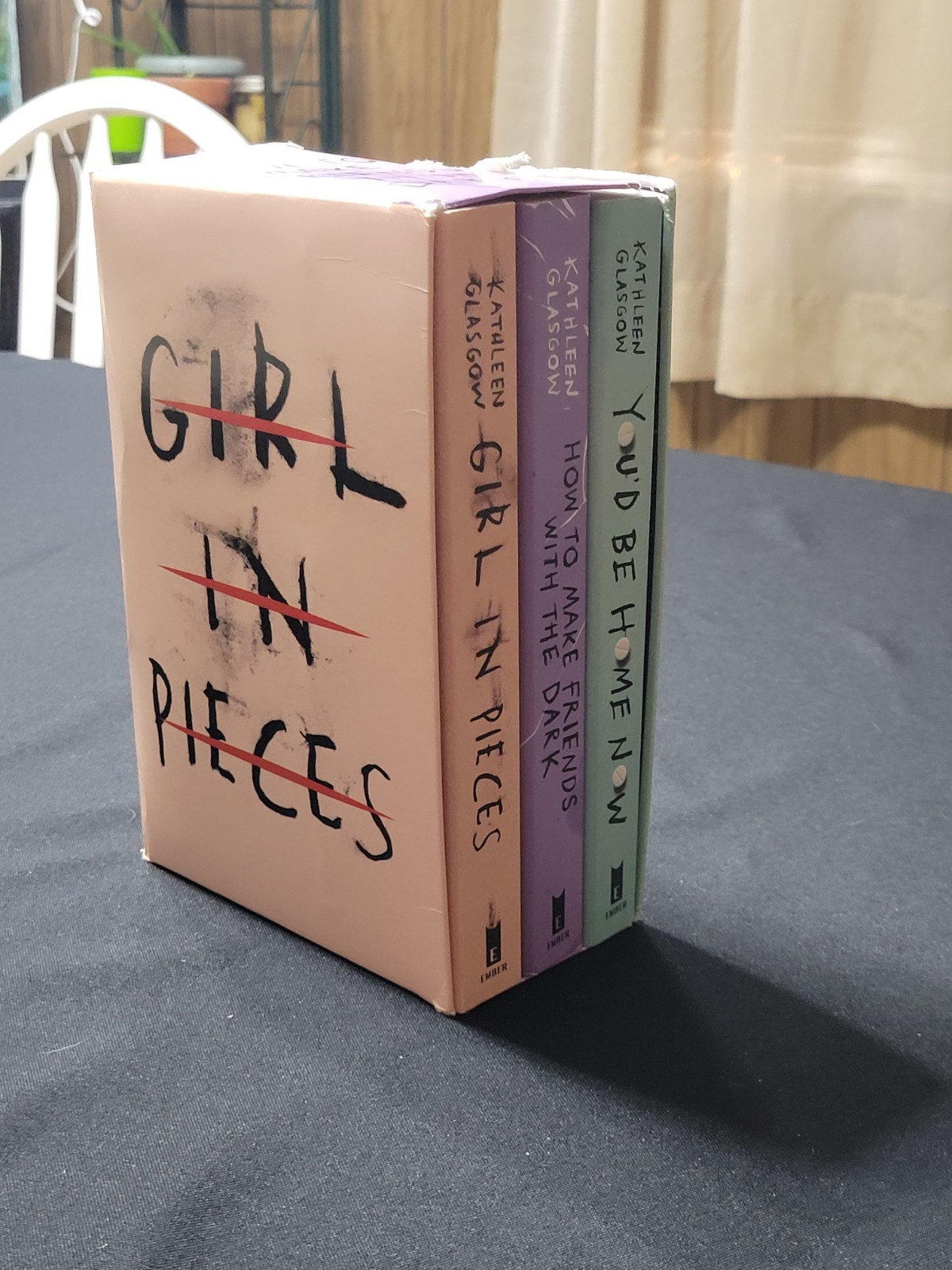 Kathleen Glasgow Books Box Set: Girl in Pieces Friends with the Dark Home Now
