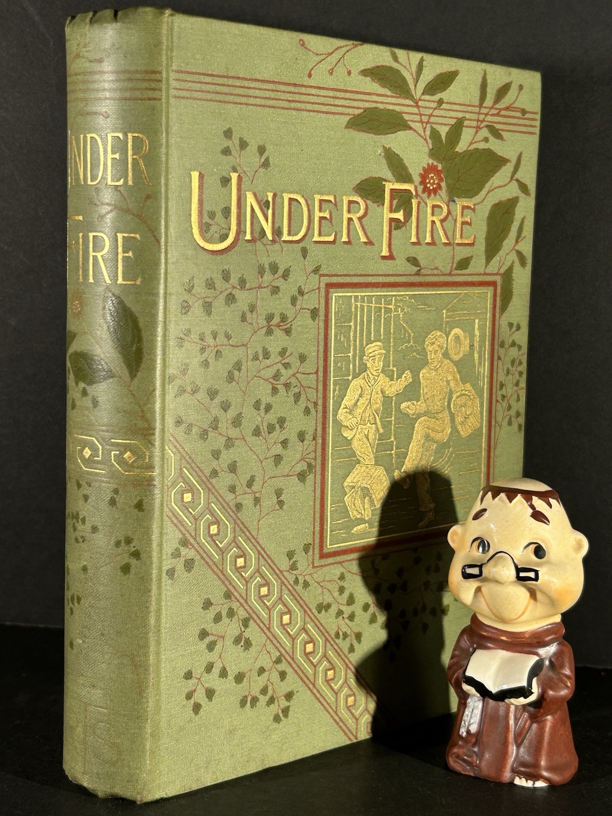 Antique Fiction UNDER FIRE-A BOYS BATTLE Christian FINE BINDING Illustrated 1886