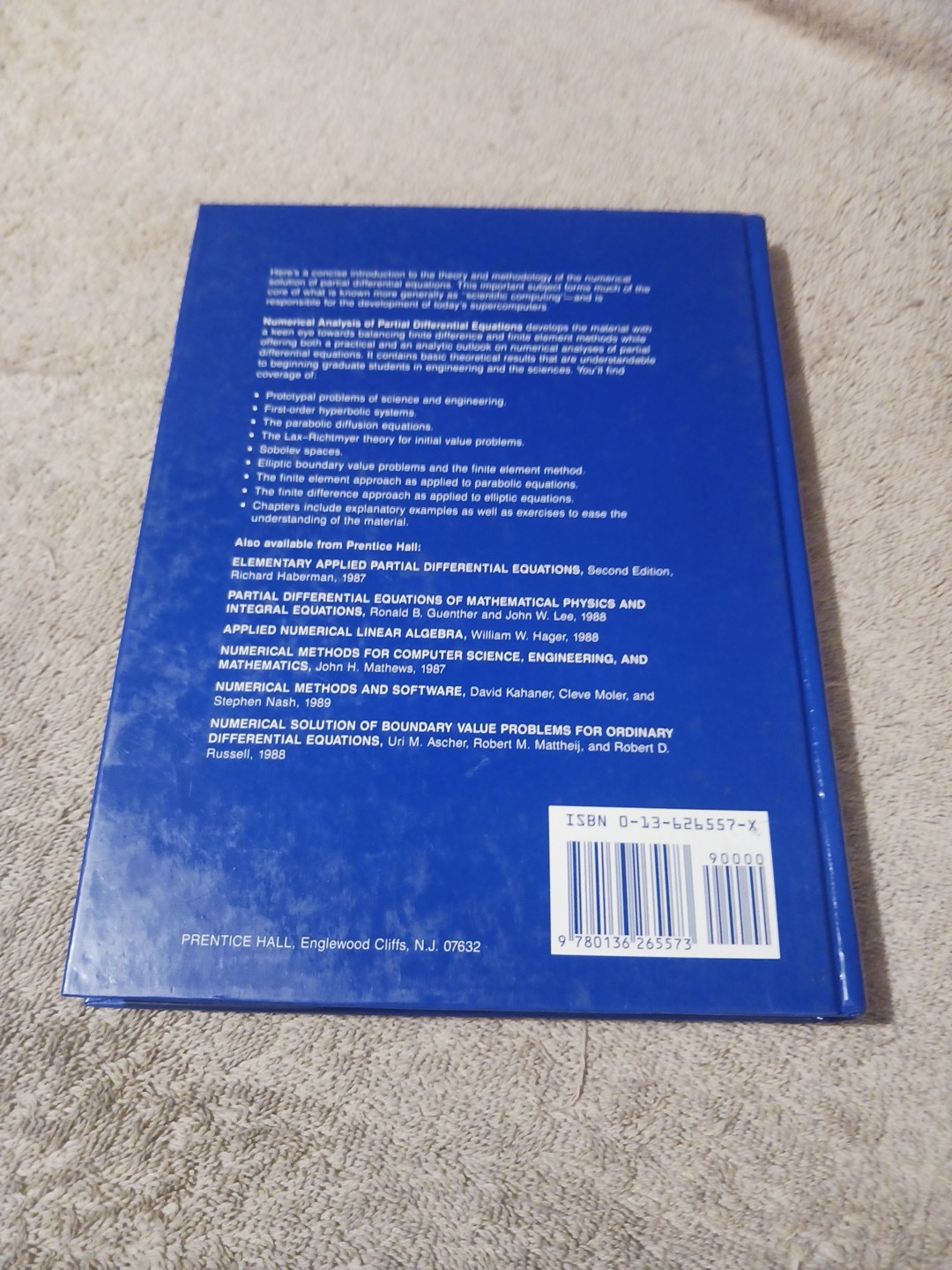 Numerical Analysis of Partial Differential Equations by Thomas Porsching and…