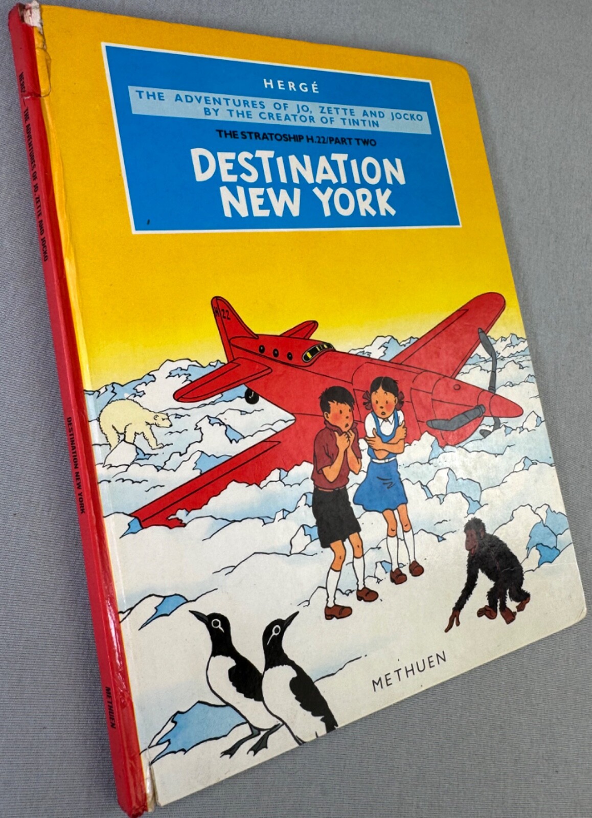 “Destination New York” 1989 Methuen 2nd UK Edition HB Herge Jo Zette Jock/Tintin